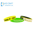 High quality custom logo printing rubber bracelet souvenir country flag silicone wristband